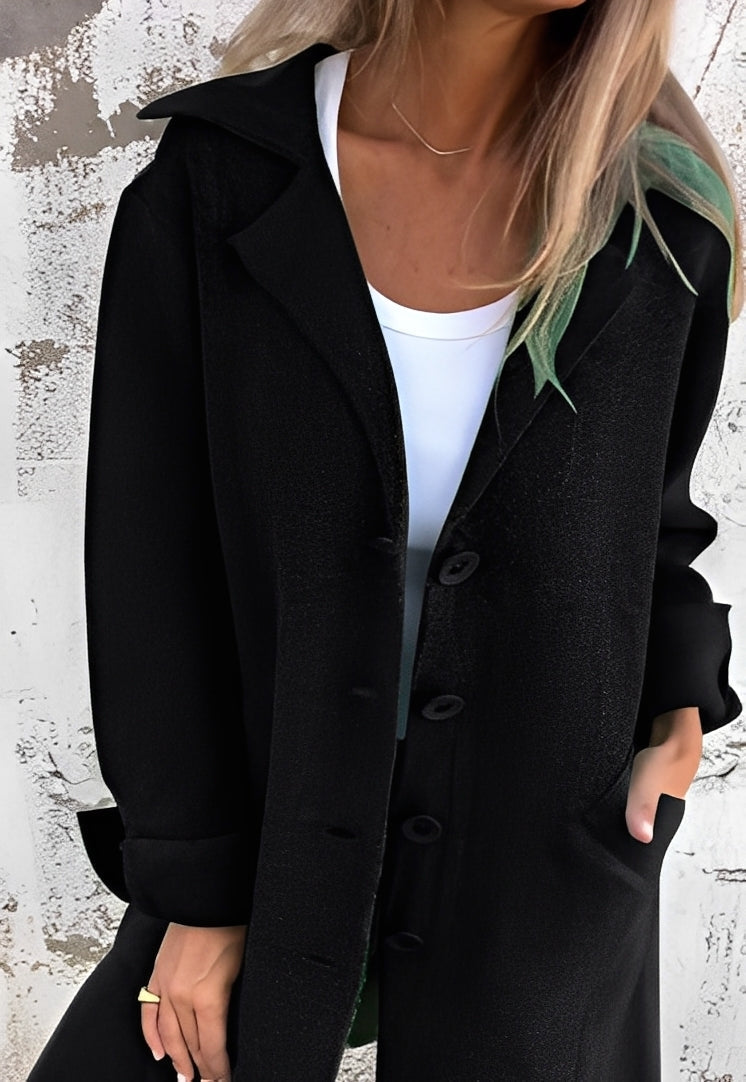 ModeGeist | Lässiger langer Strickmantel für Frauen