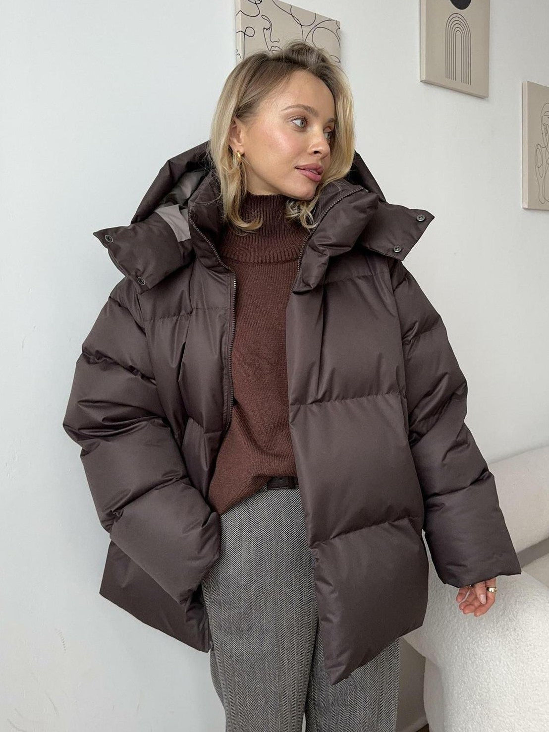 ModeGeist | Gepolsterte Kurzjacke mit Kapuze