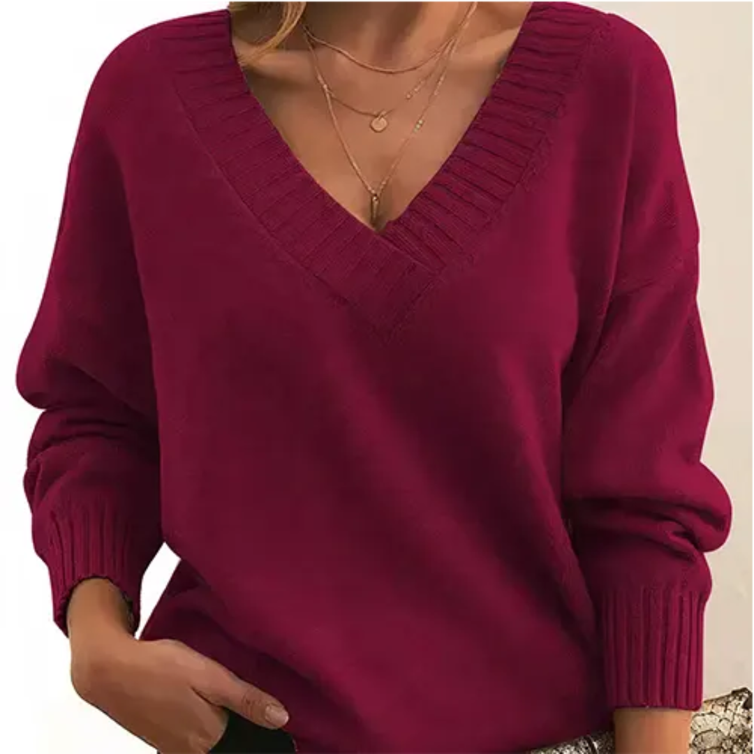 ModeGeist | Pullover Winter V-Ausschnitt für Frauen
