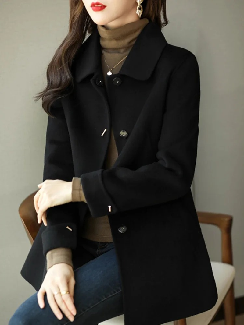 ModeGeist | Damen Klassischer Petite Trenchcoat Mit Spitzem Kragen