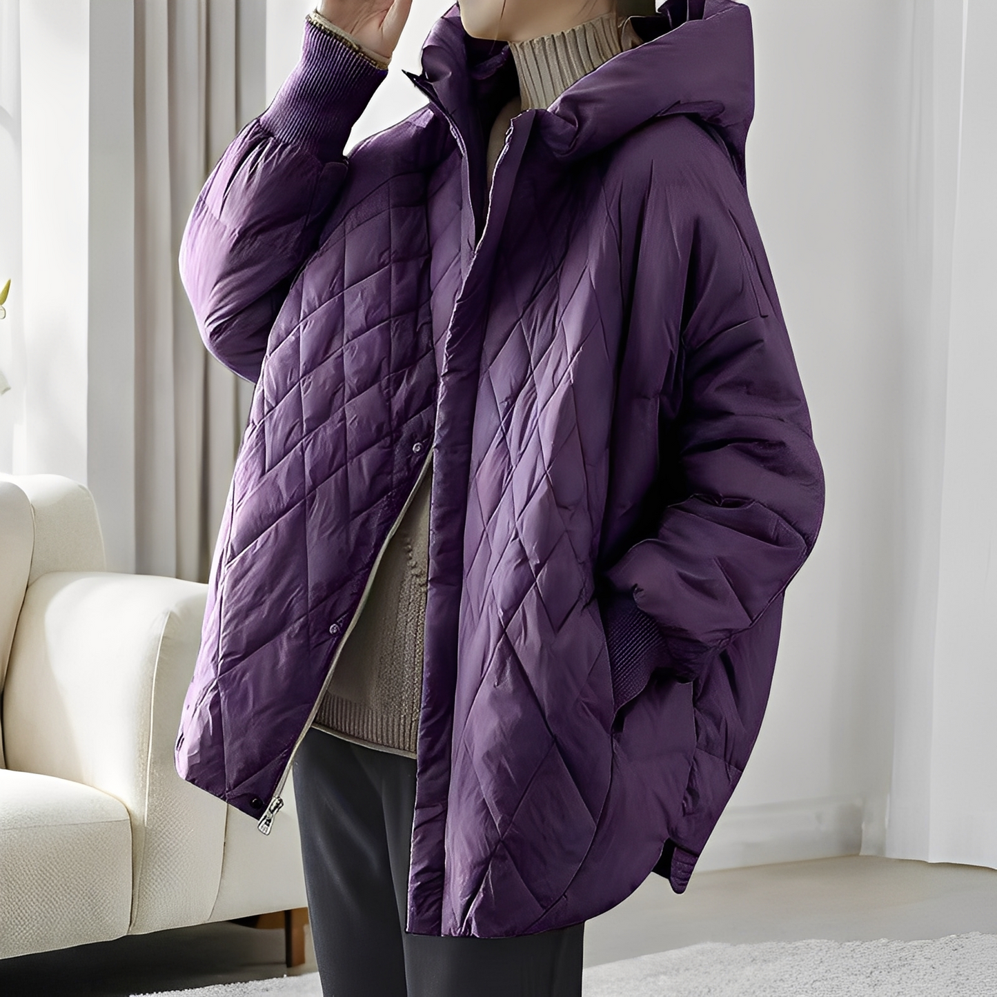 ModeGeist | Lässiger Winter-Daunenmantel mit Reißverschluss für Damen