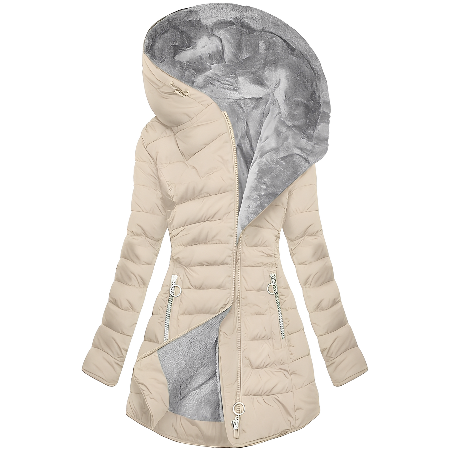 ModeGeist | Moderne Winterjacke mit Kapuze für Frauen