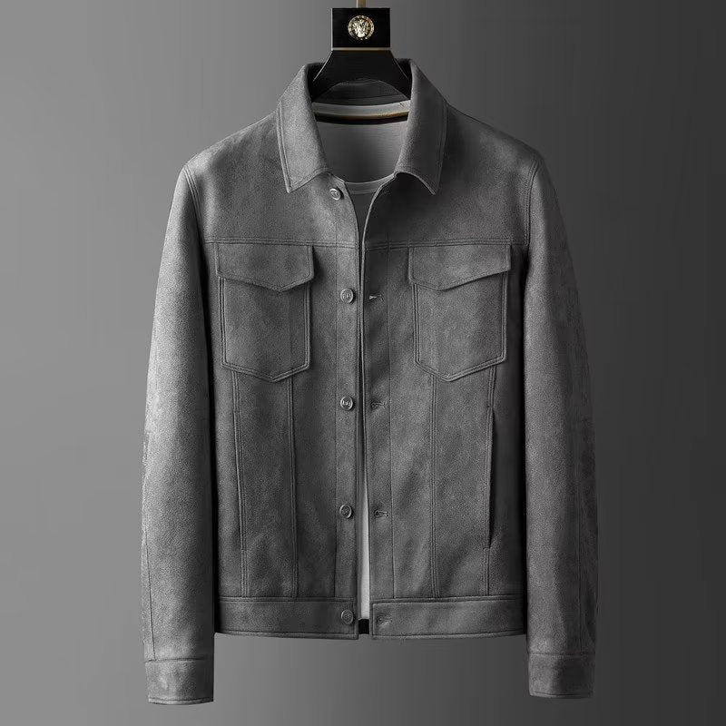 ModeGeist | Klassische Wildlederjacke für Männer