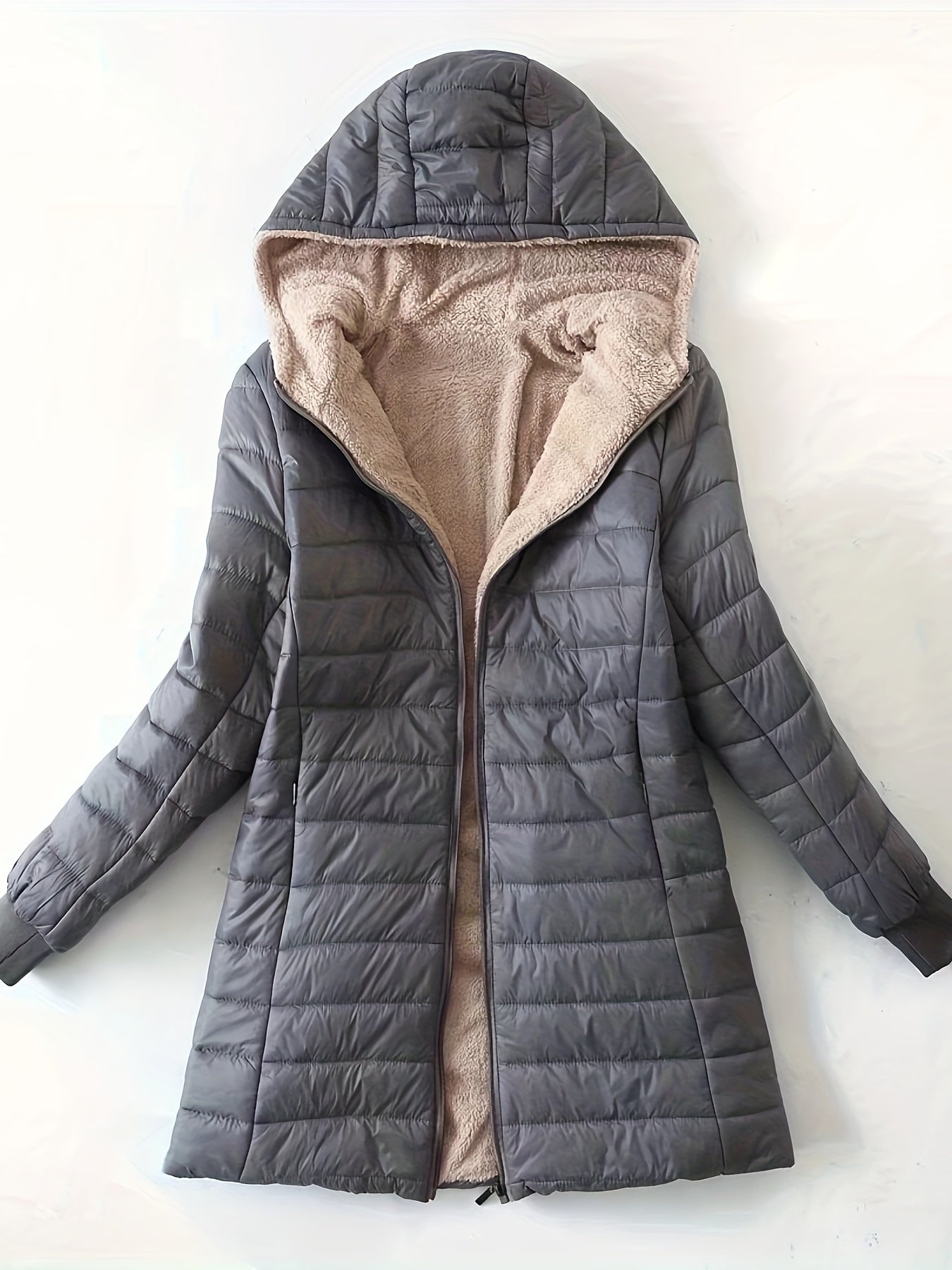 ModeGeist | Fleecegefütterte Damenjacke mit Reißverschluss
