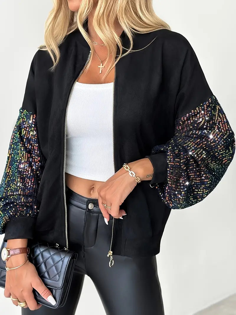 ModeGeist | Damen Paillettenjacke