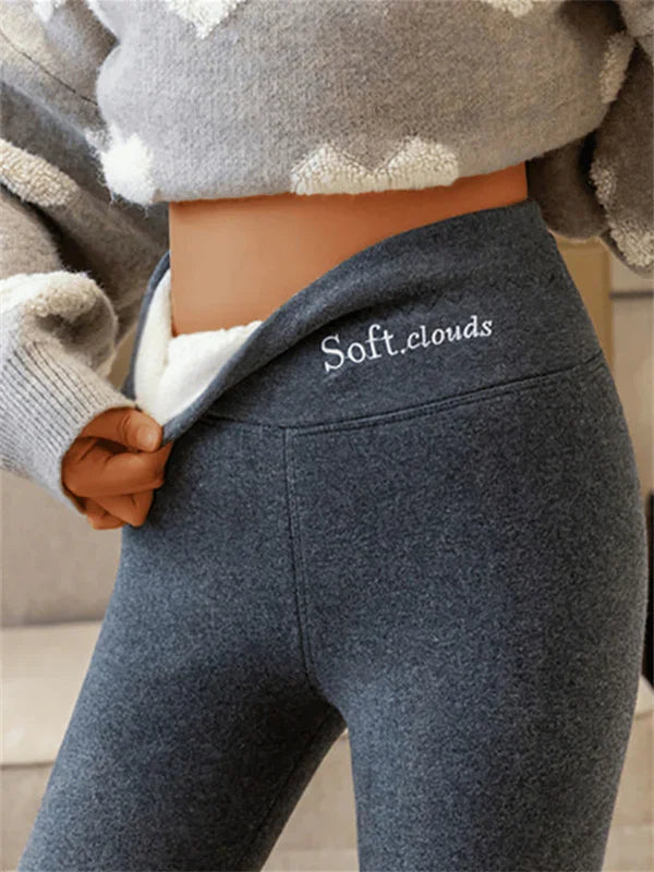 Hochwertige Fleece-Leggings mit hohem Bund für Damen