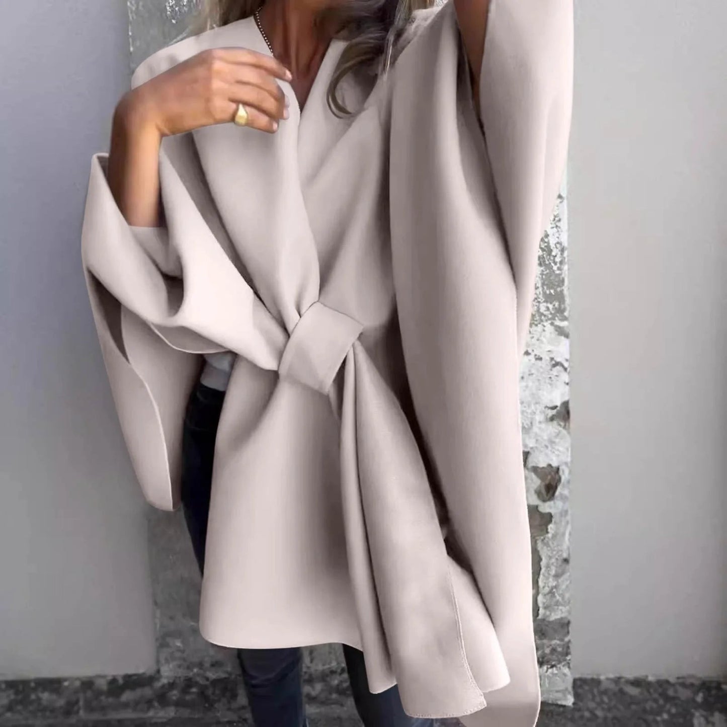 ModeGeist | Strick-Longcardigan mit Fledermausärmeln