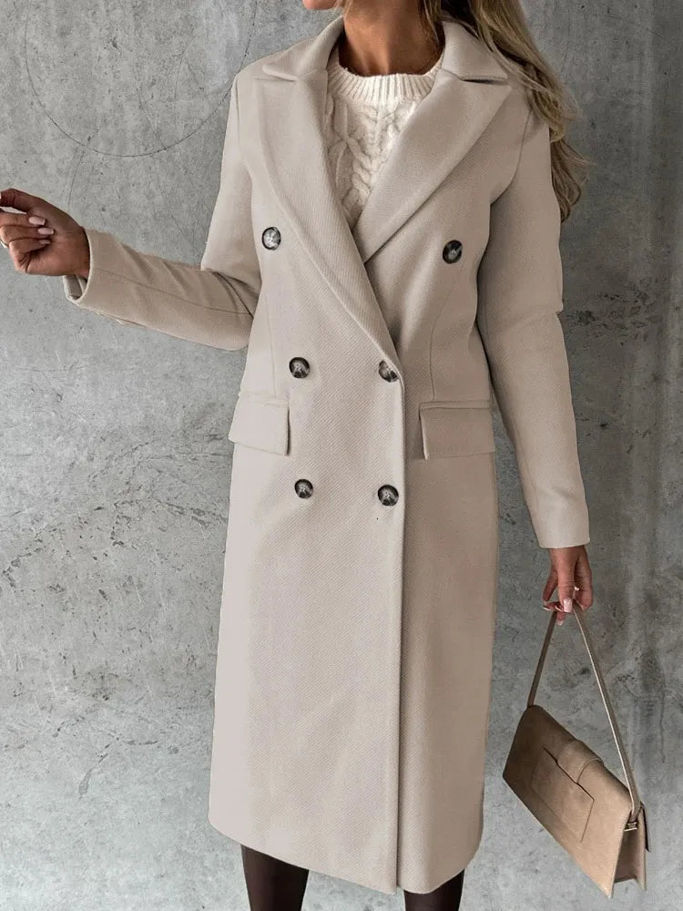 ModeGeist | Wintermantel mit Revers für Frauen