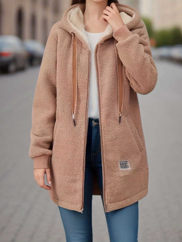 ModeGeist | Kapuzenjacke aus Fleece mit Reißverschluss