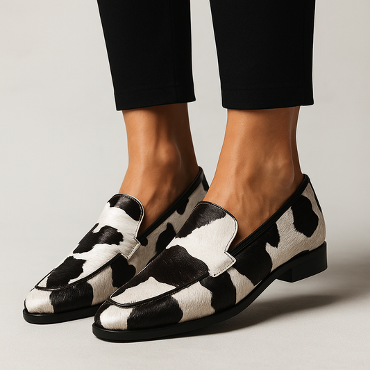 MODEGEIST Damen Moderne Loafer elegantes Design schwarz