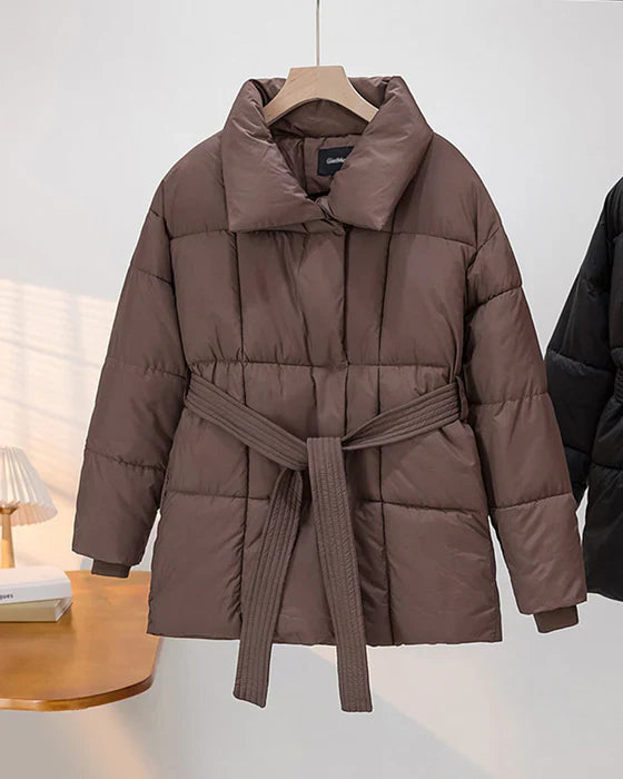 ModeGeist | Steppjacke mit Revers In Einer Dezenten Farbe