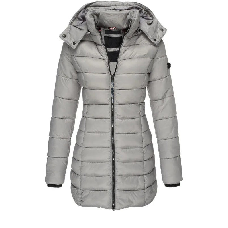 ModeGeist | Steppjacke mit Kapuze und Schmalem Schnitt