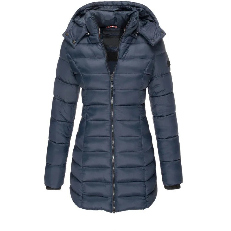 ModeGeist | Steppjacke mit Kapuze und Schmalem Schnitt