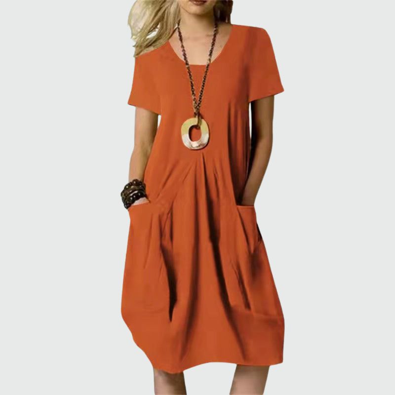 Abey Damen-Knielanges Kleid