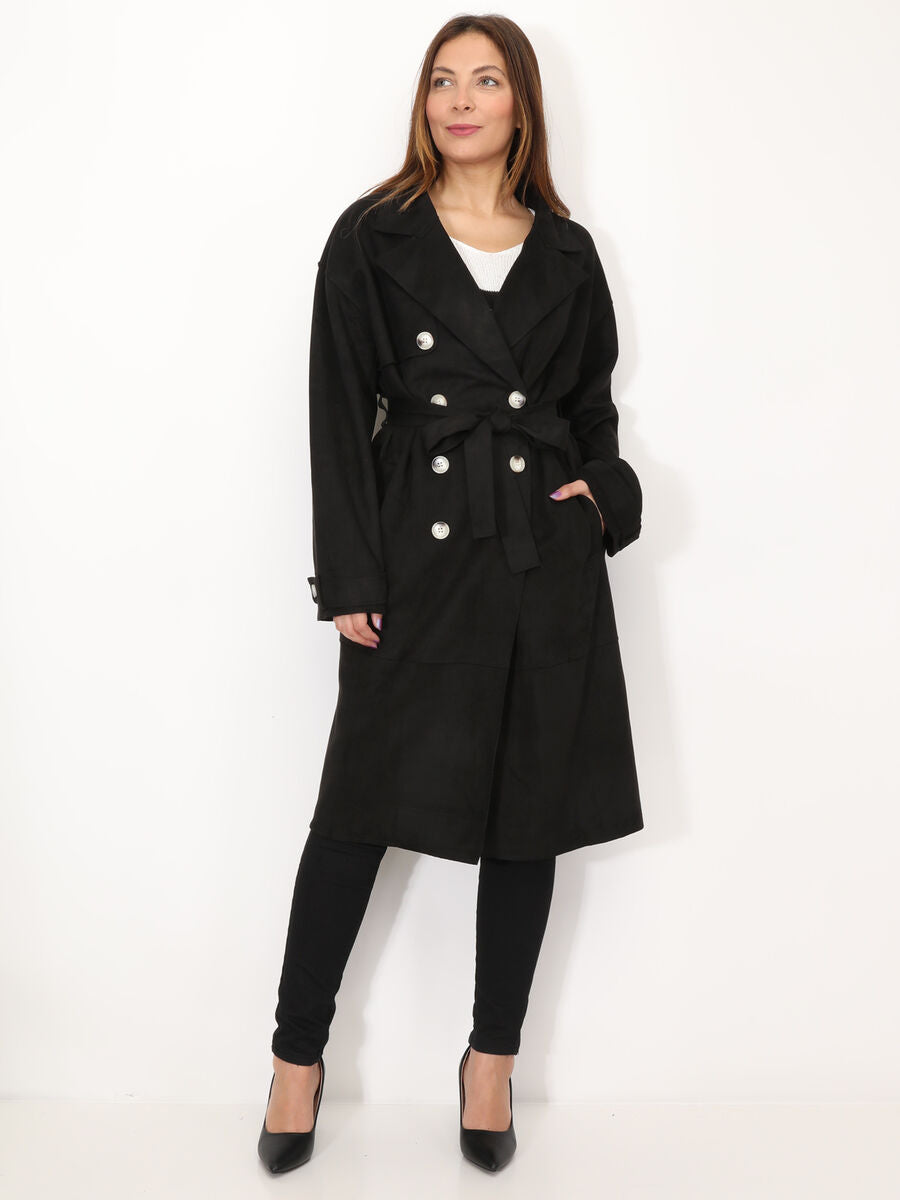 Elegantes Wildleder-Winter-Mantelmodell Ada