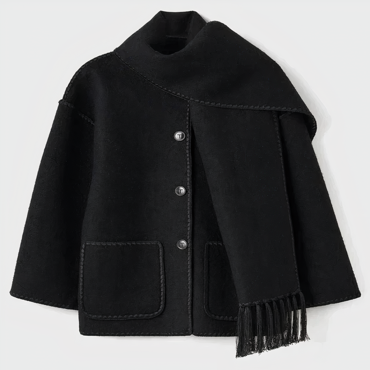 Jacke für Damen mit integriertem Halstuch – Modell Adeline