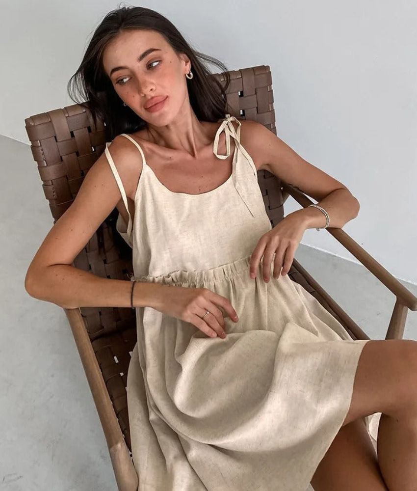 Agot Leinen Sommerkleid