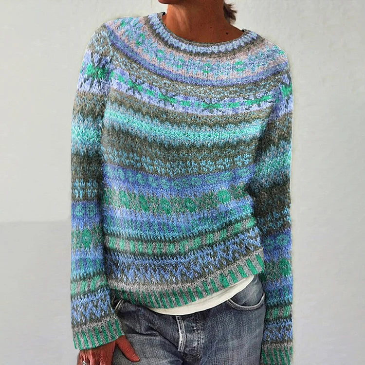 ModeGeist | Sweater - Vintage Boho Stil Strickpullover