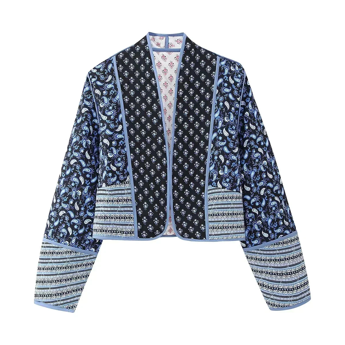 Alisha Damenjacke im Vintage-Patchwork-Stil