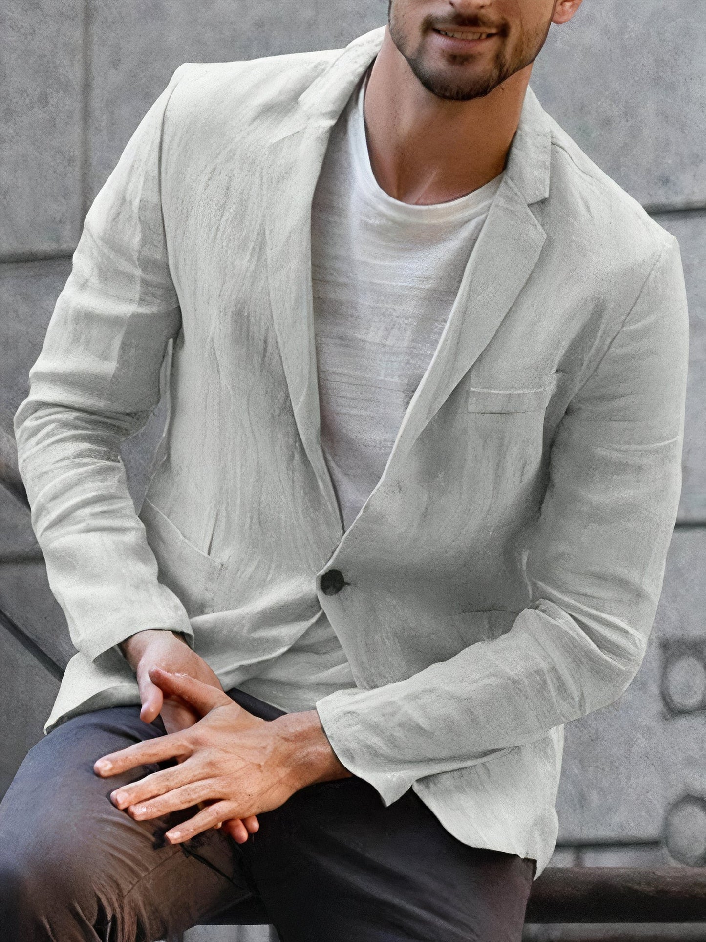 Herren-Leinenjacke im modernen Stil - Alonso
