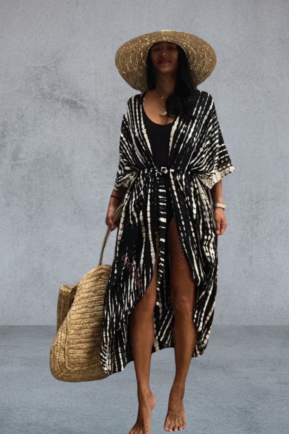 Leichtes gestreiftes Strandkleid Angie