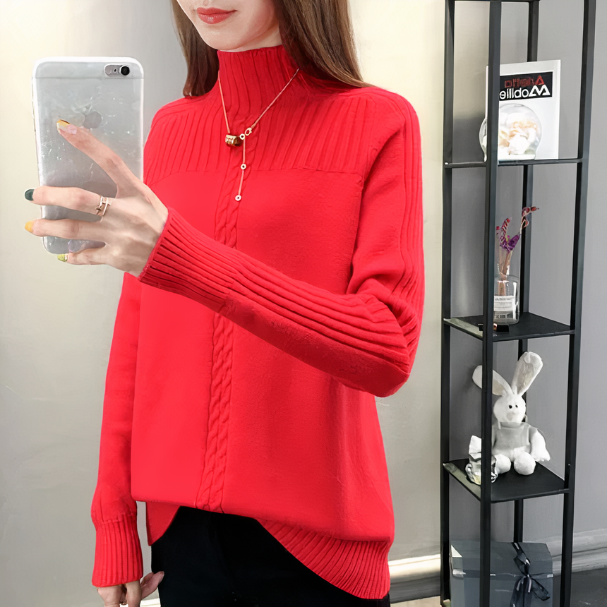 Gestrickter Rollkragenpullover - Anna