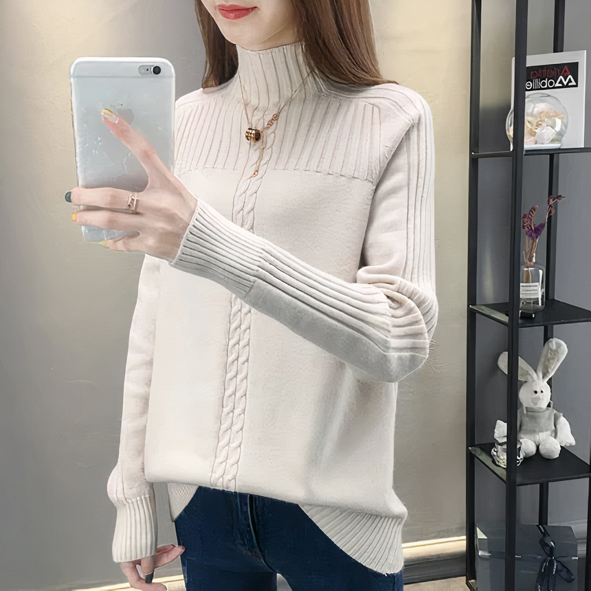 Gestrickter Rollkragenpullover - Anna