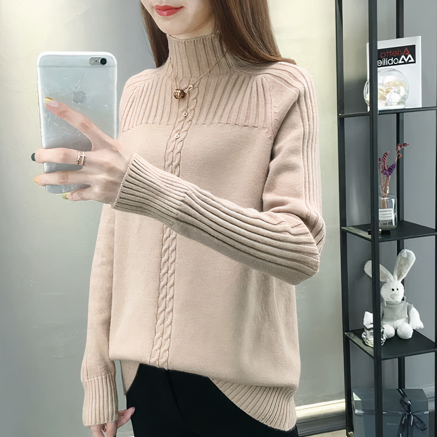 Gestrickter Rollkragenpullover - Anna