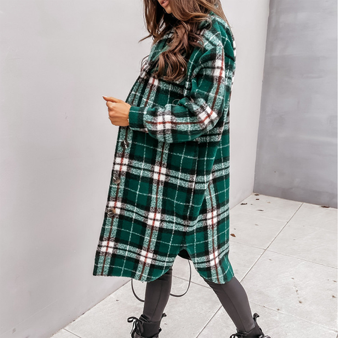 ModeGeist | Lange Karomuster für Frauen Ideal für Herbst und Winter