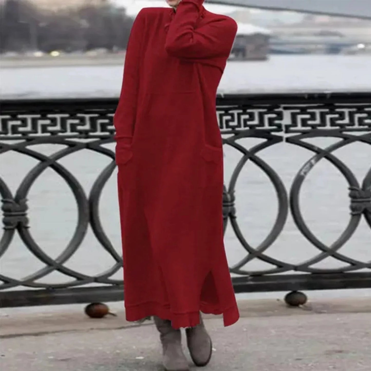 ModeGeist | Rundhals Langarm Winterkleid