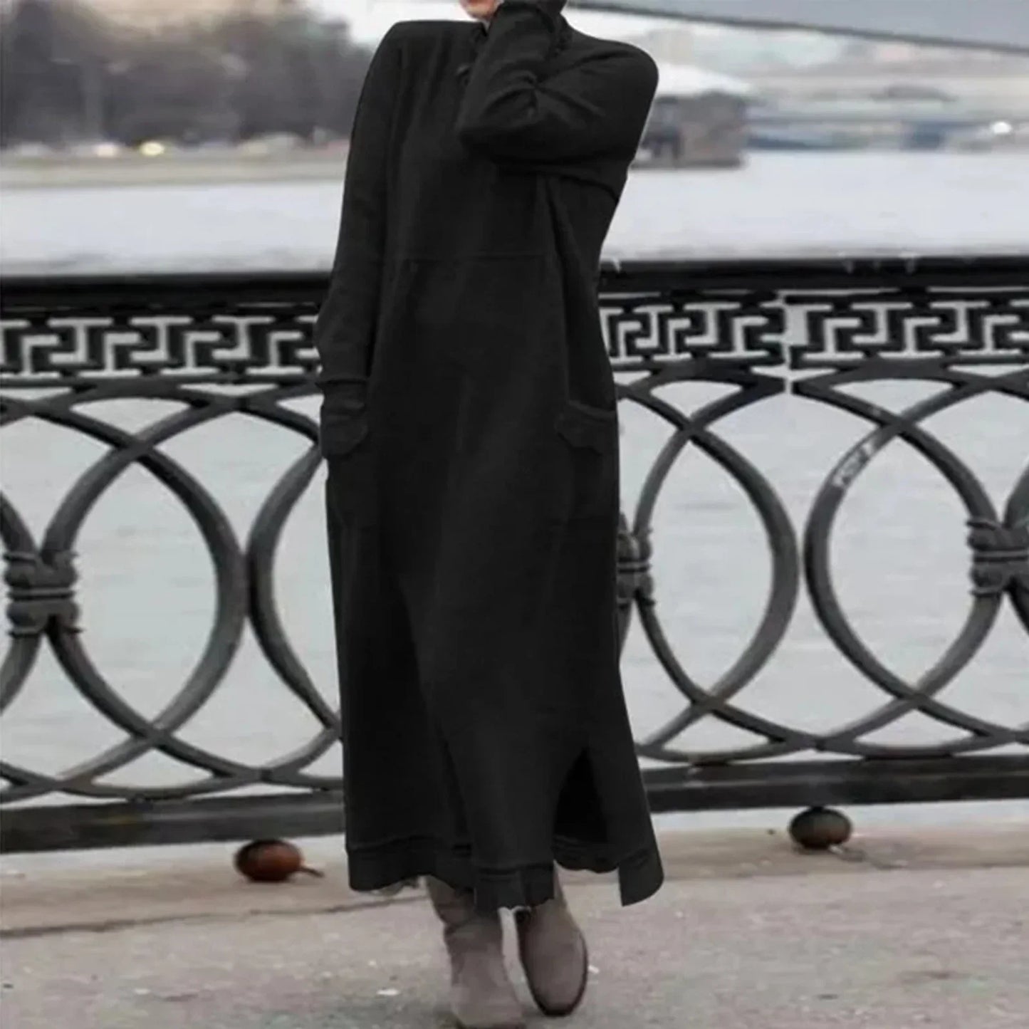 ModeGeist | Rundhals Langarm Winterkleid