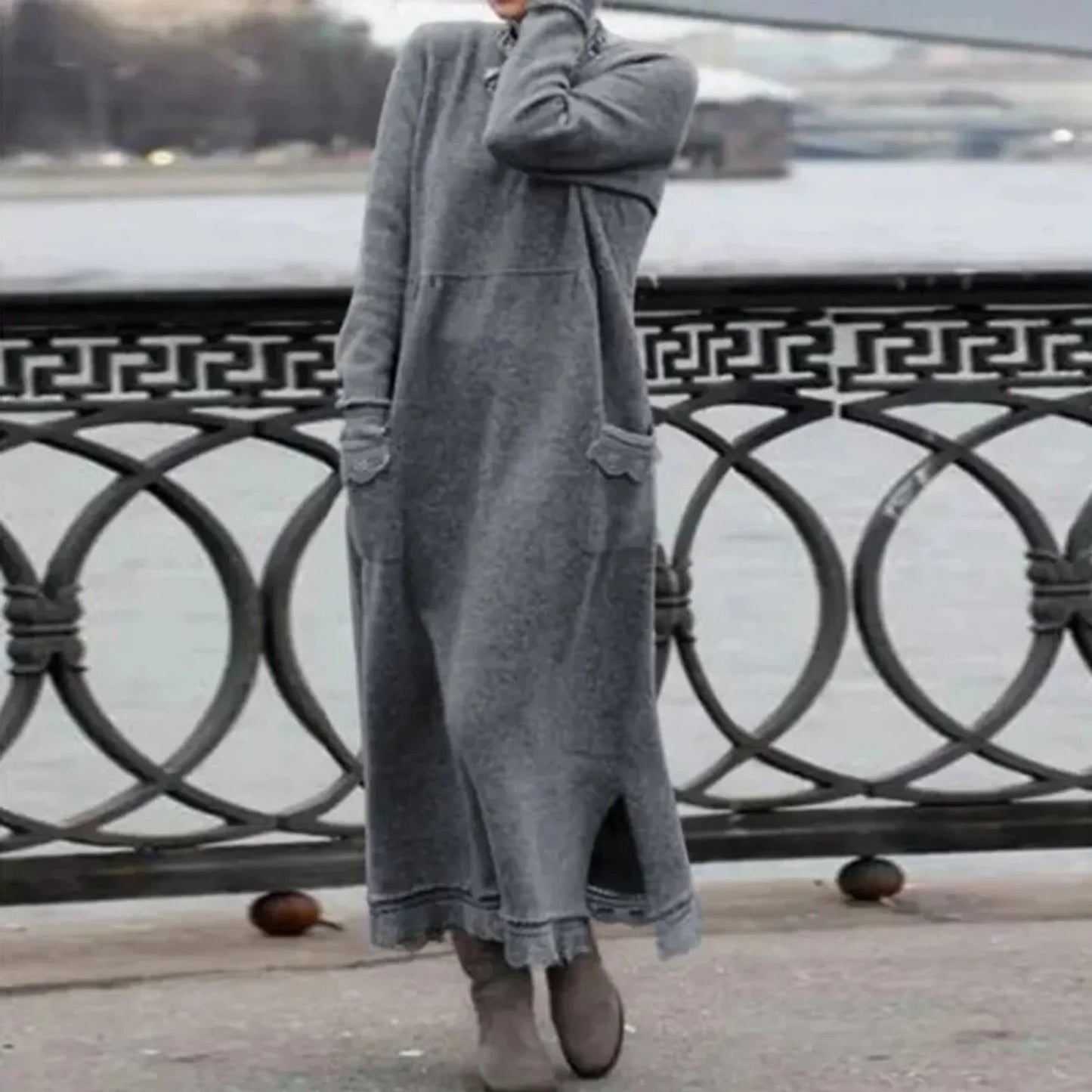 ModeGeist | Rundhals Langarm Winterkleid