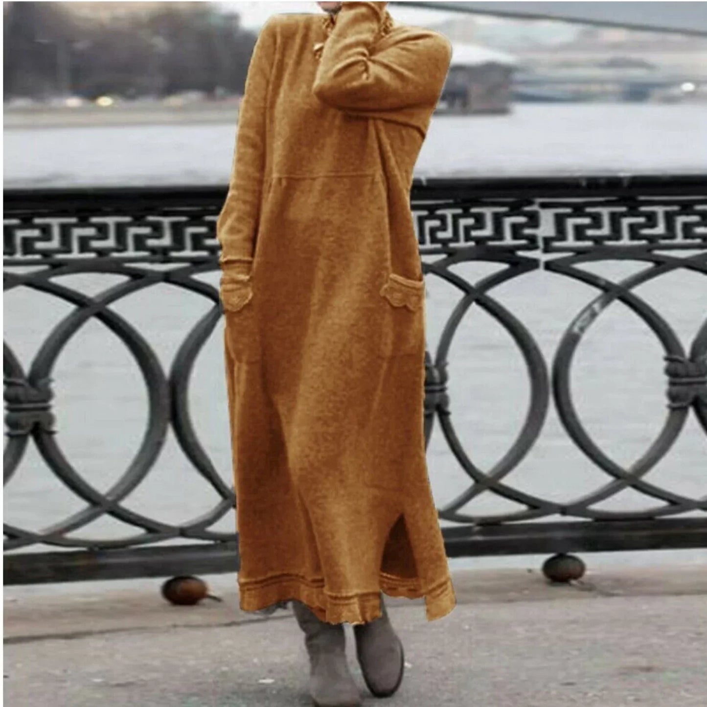 ModeGeist | Rundhals Langarm Winterkleid