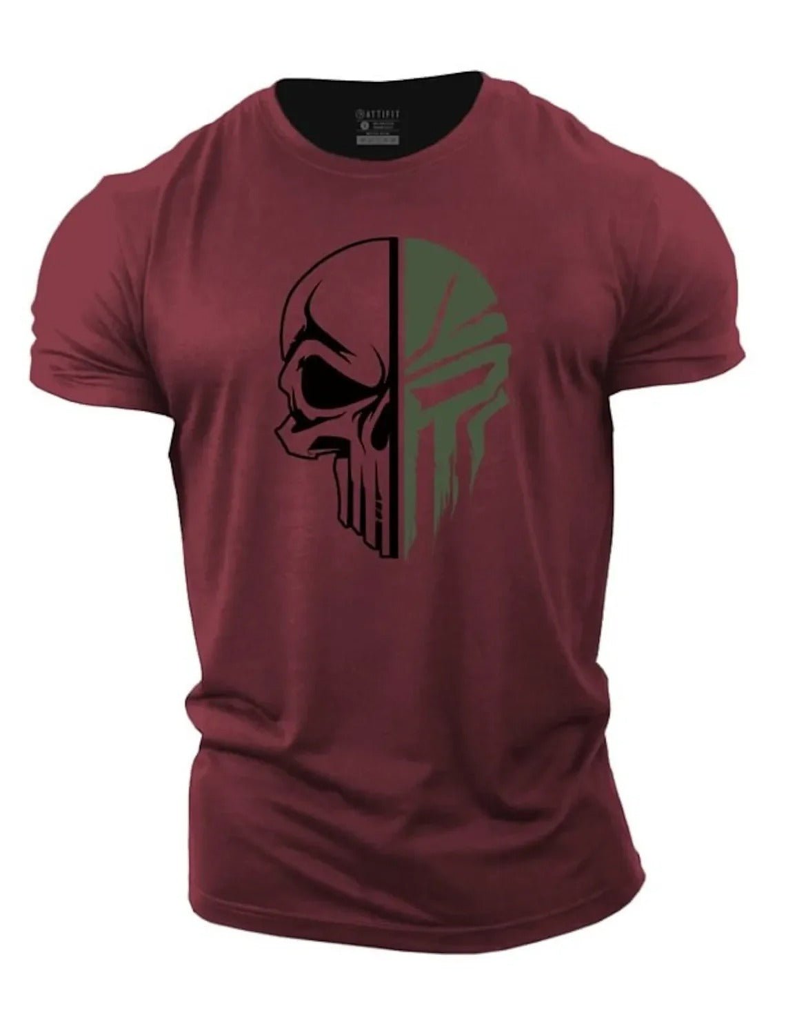 Militär-Shirt für Herren mit Totenkopf