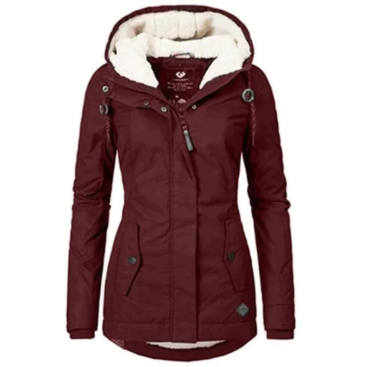 ModeGeist | Lang mit Kapuze für Damen Ideal für Den Winter