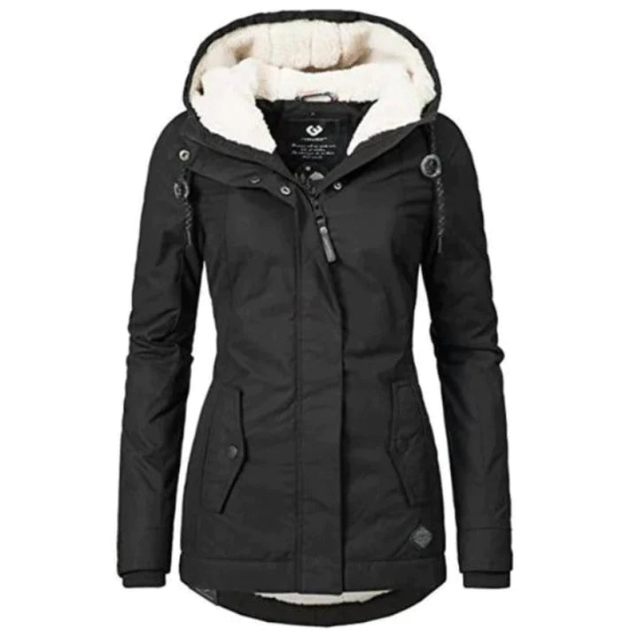 ModeGeist | Lang mit Kapuze für Damen Ideal für Den Winter