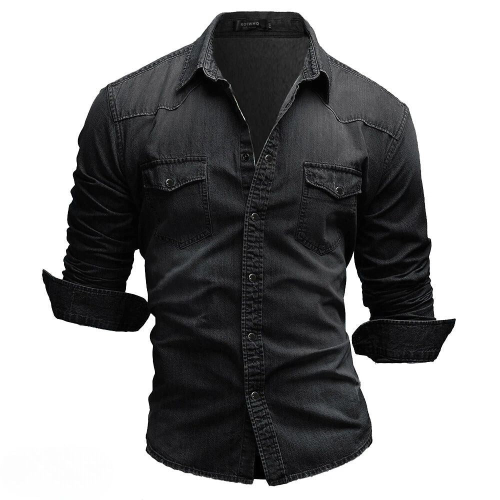Artur: Jeanshemd im Retro-Stil