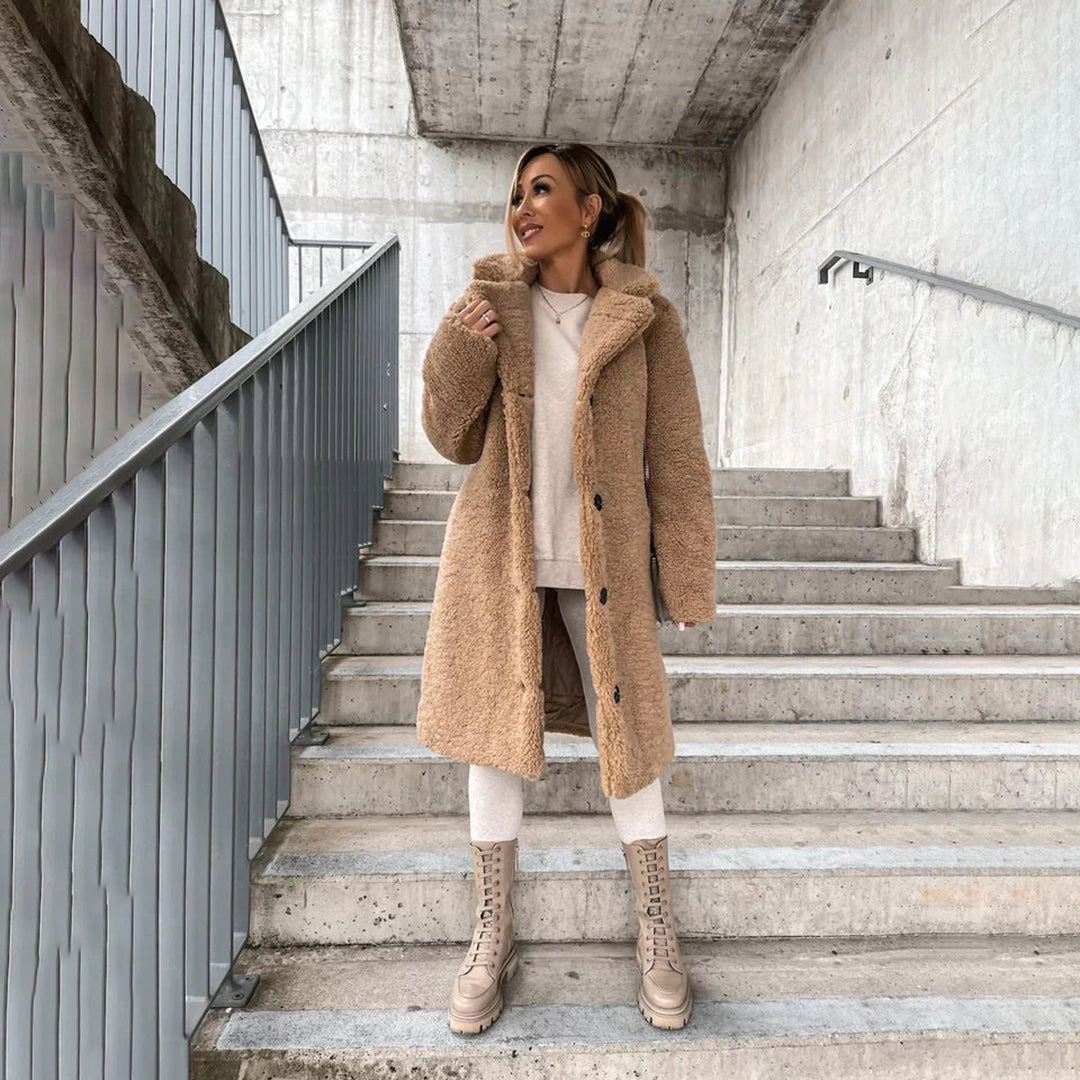 ModeGeist | Langer Effekt Pelz für Damen Ideal für Den Winter