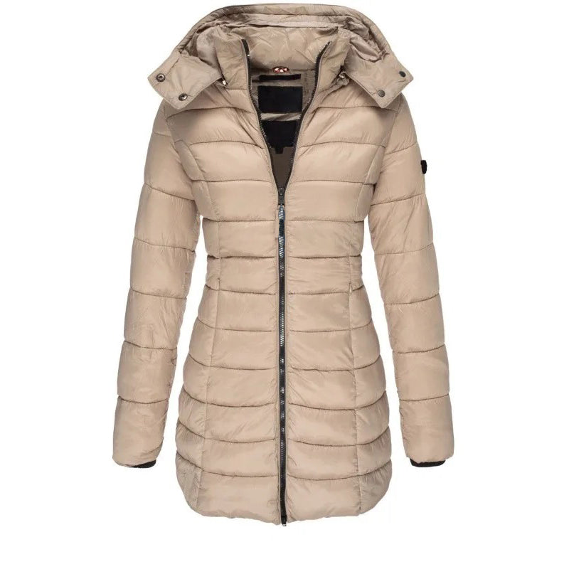 ModeGeist | Steppjacke mit Kapuze und Schmalem Schnitt