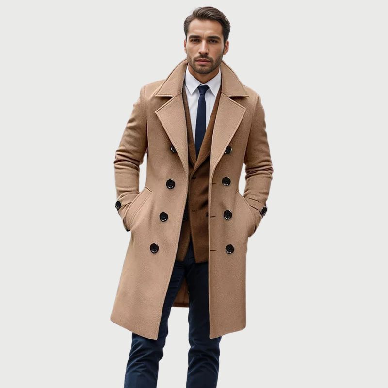 Herren-Mode-Trenchcoat Adrian - Doppelreihig