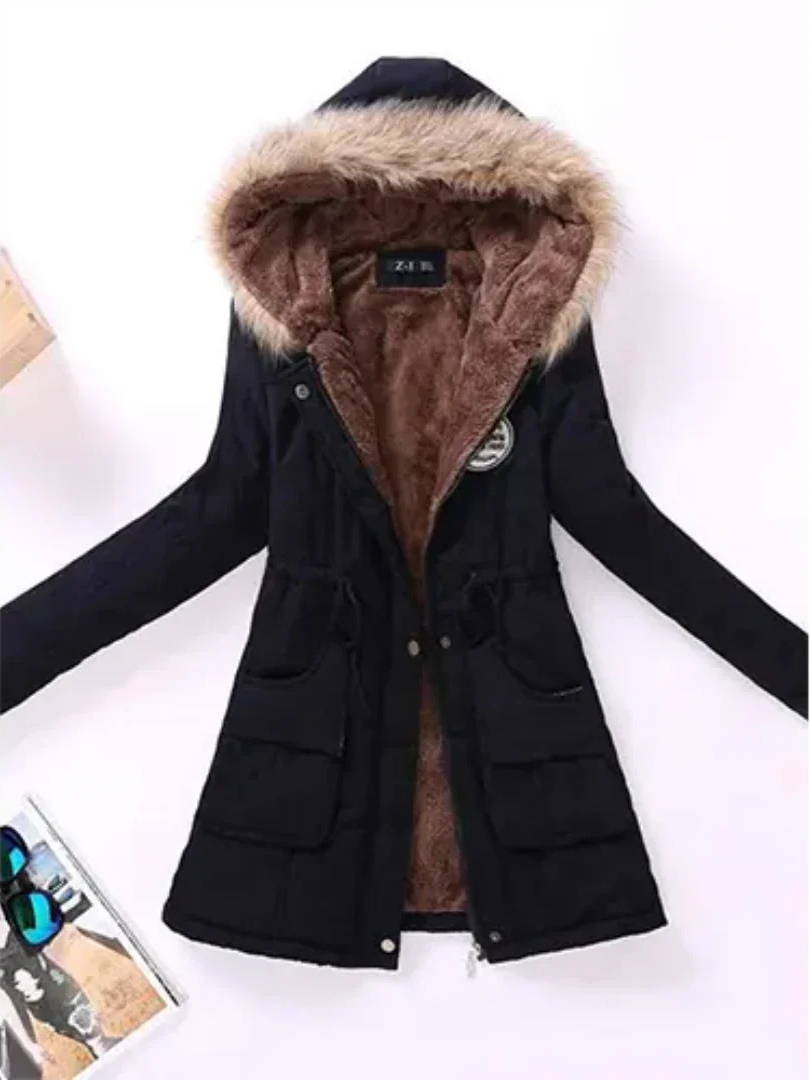 ModeGeist | Winterjacke mit Kapuze und Innenfutter für Frauen Ideal für Den Alltag