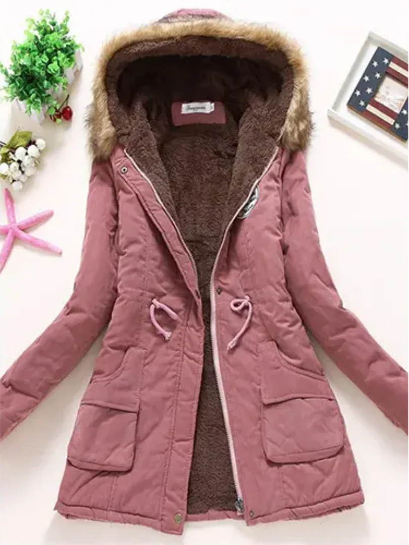 ModeGeist | Winterjacke mit Kapuze und Innenfutter für Frauen Ideal für Den Alltag