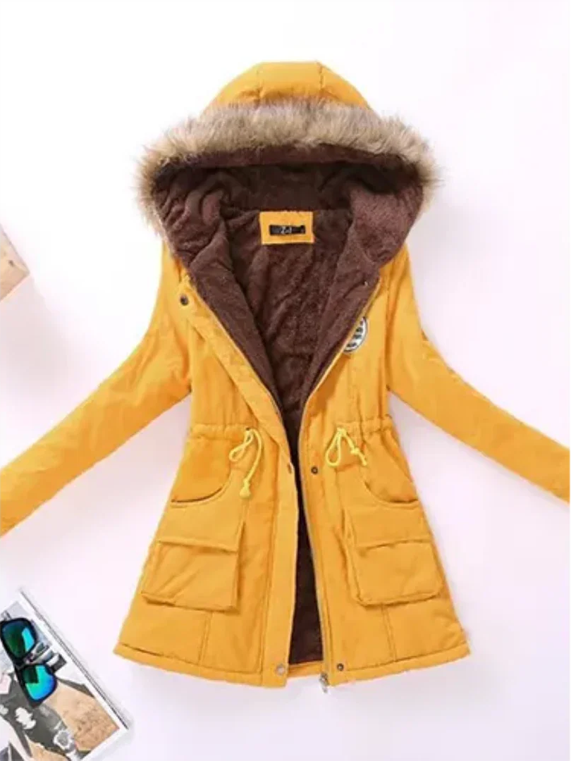 ModeGeist | Winterjacke mit Kapuze und Innenfutter für Frauen Ideal für Den Alltag