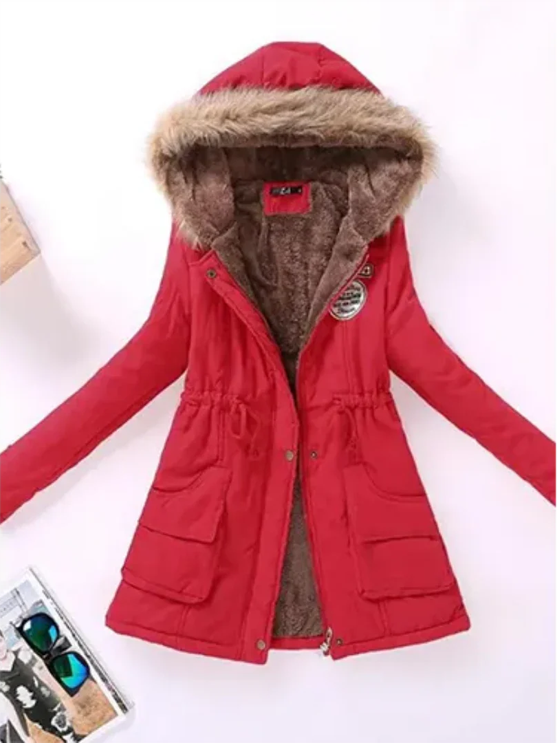 ModeGeist | Winterjacke mit Kapuze und Innenfutter für Frauen Ideal für Den Alltag