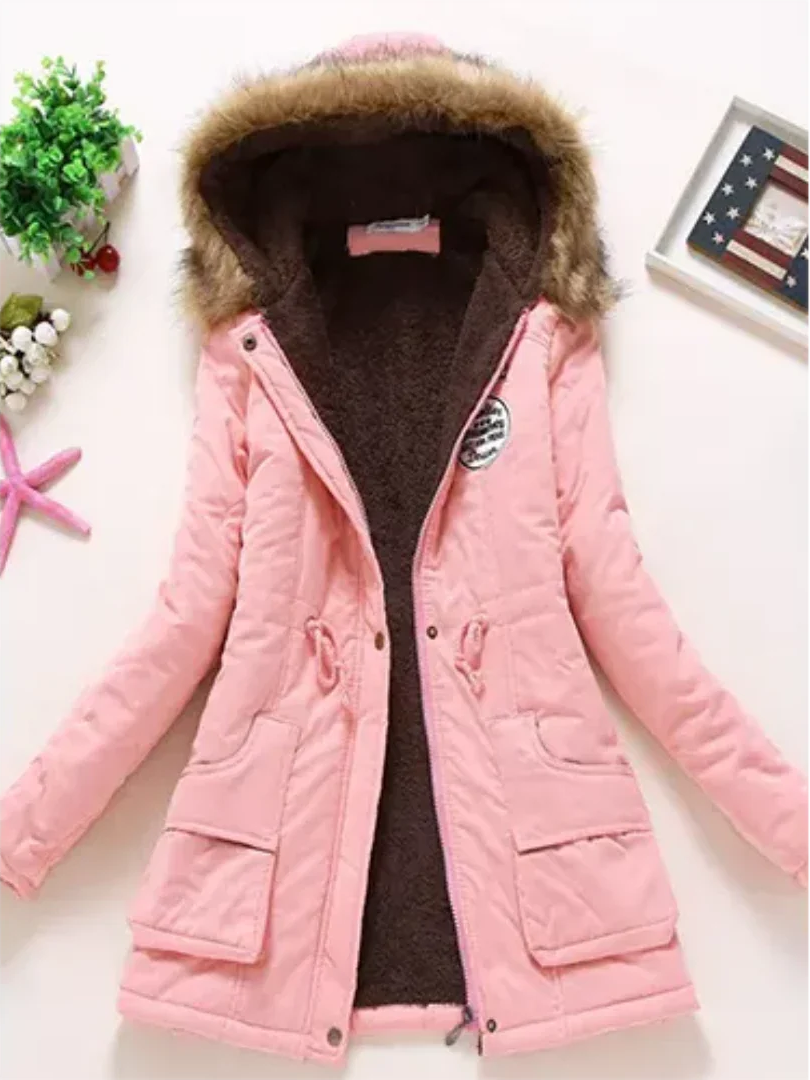 ModeGeist | Winterjacke mit Kapuze und Innenfutter für Frauen Ideal für Den Alltag