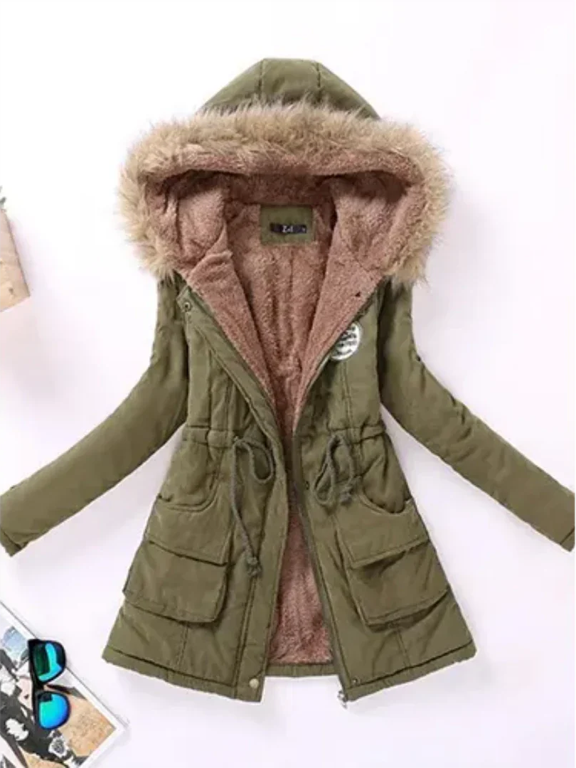ModeGeist | Winterjacke mit Kapuze und Innenfutter für Frauen Ideal für Den Alltag