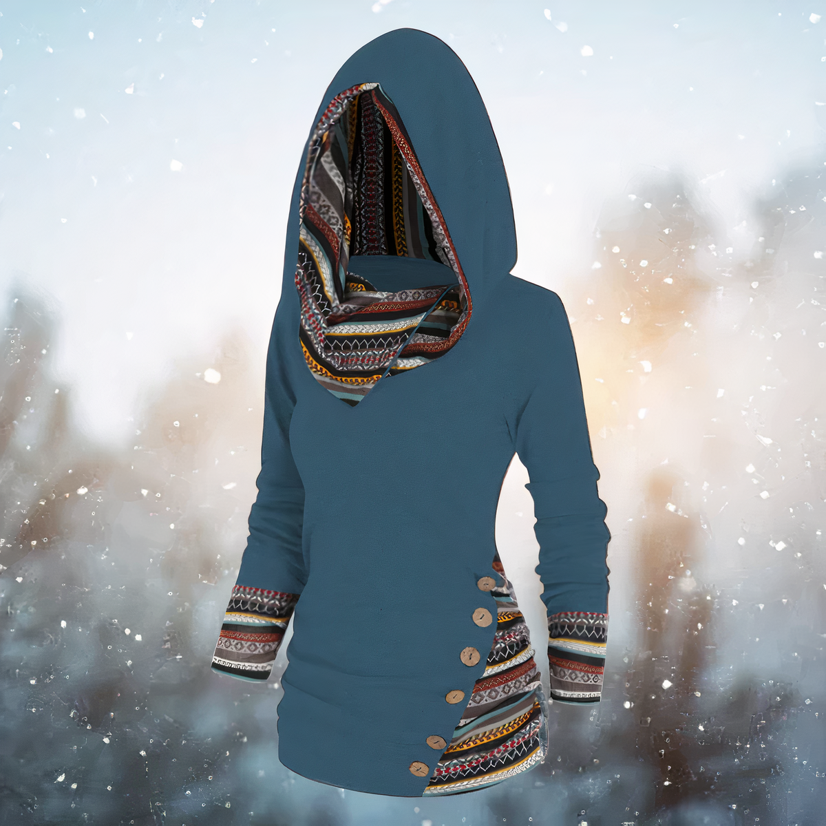 Stilvoller Tribal Kapuzenpullover von Fudus