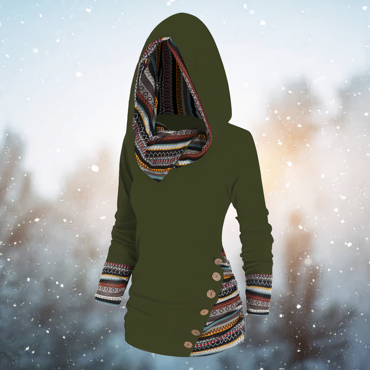 Stilvoller Tribal Kapuzenpullover von Fudus