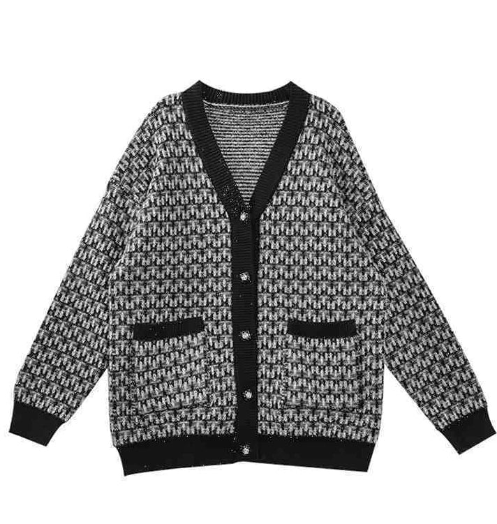 ModeGeist | Damen Cardigan mit Klassischem Strickmuster