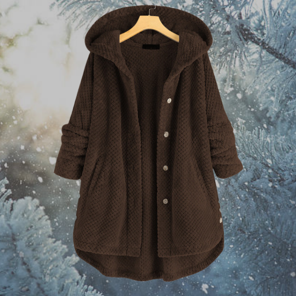 ModeGeist | Damen Winter Fleecejacke mit Kapuze